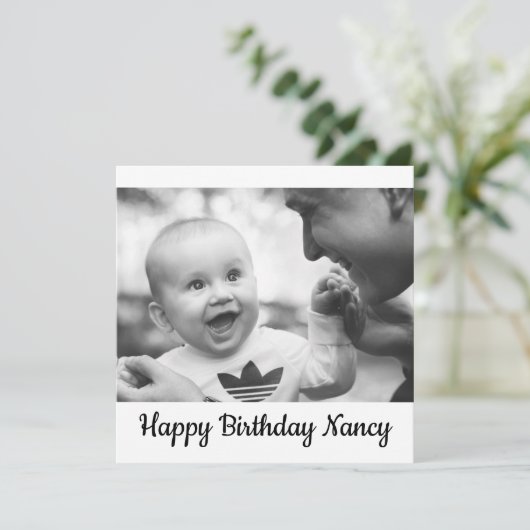 Gelukkige verjaardag Nancy Aankondiging (Staand voorkant)