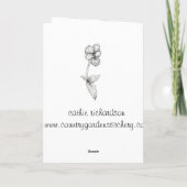 Gelukkige Verjaardag Nasturtium Bloem Tekening Art Kaart (Achterkant)