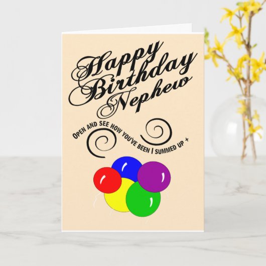 Gelukkige verjaardag neef kaart (Gele Bloem)