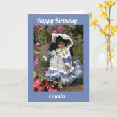 Gelukkige Verjaardag Neef Zwarte pop 3 Kaart (Gele Bloem)