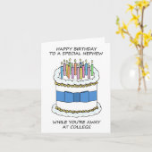 Gelukkige verjaardag neefje weg op school kaart (Gele Bloem)