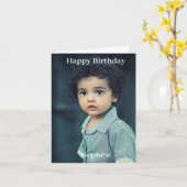 Gelukkige Verjaardag Nephew Custom Photo Kaart (Gele Bloem)