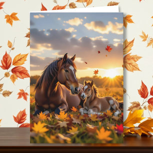 Gelukkige verjaardag nicht Paard thema Kaart