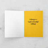 Gelukkige Verjaardag Nichtje in de Wet Zonnebloem  Kaart (Binnen)