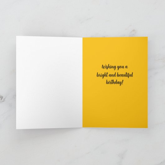 Gelukkige Verjaardag Nichtje in de Wet Zonnebloem  Kaart (Binnen)