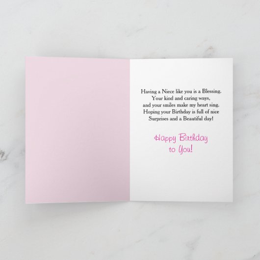 Gelukkige Verjaardag Nichtje Pastel Gele Rozen Kaart (Binnen)