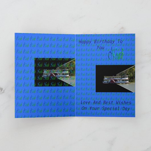 Gelukkige Verjaardag Noah, Wenskaart Kaart (Binnen)