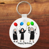 Gelukkige verjaardag nonnen sleutelhanger (Achterkant)
