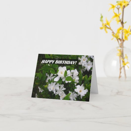 Gelukkige Verjaardag NoteCard die de Bloei van Kaart (Gele Bloem)