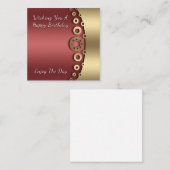 Gelukkige verjaardag notitiekaartje (Voorkant / Achterkant)