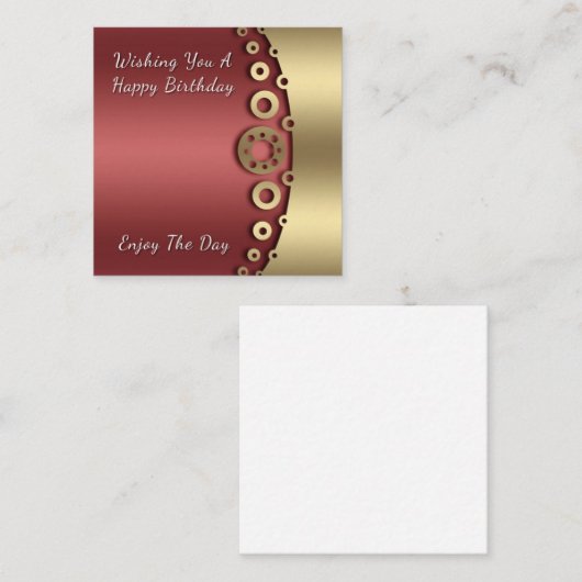 Gelukkige verjaardag notitiekaartje (Voorkant / Achterkant)