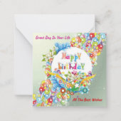 Gelukkige verjaardag notitiekaartje (Voorkant)