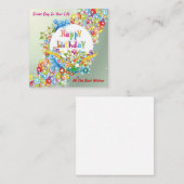 Gelukkige verjaardag notitiekaartje (Voorkant / Achterkant)