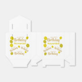 Gelukkige verjaardag November verjaardagen Voorvee Bedankdoosjes (Uitgevouwen)