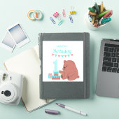 Gelukkige verjaardag nummer één sticker (iPad Cover)