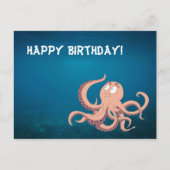 Gelukkige Verjaardag Octopus Briefkaart (Voorkant)