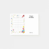 Gelukkige Verjaardag Oktober 2022 Post-it Notities Post-it® Notes (Voorkant)