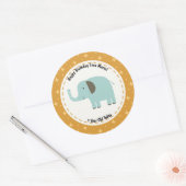 Gelukkige Verjaardag Olifant Dieren Zoo Ronde Sticker (Envelop)