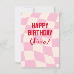 Gelukkige Verjaardag Olivia Aangepaste Naam Gepers Kaart