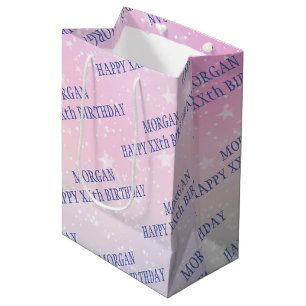 Gelukkige verjaardag, om het even welke leeftijd, medium cadeauzakje