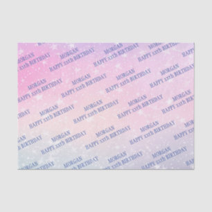 Gelukkige verjaardag, om het even welke leeftijd,  tissuepapier