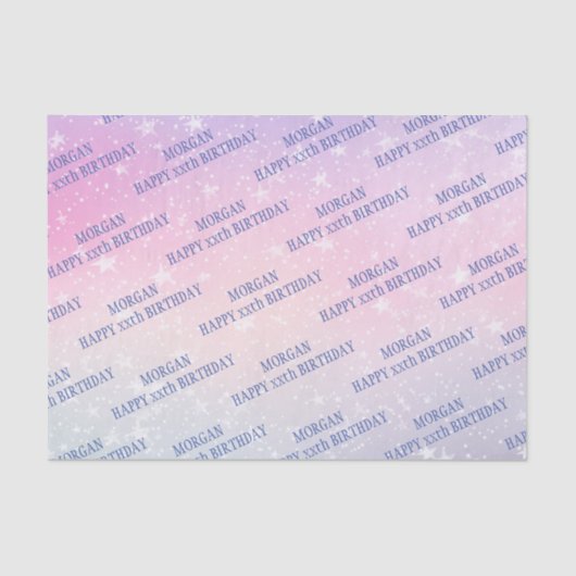 Gelukkige verjaardag, om het even welke leeftijd,  tissuepapier (Voorkant)