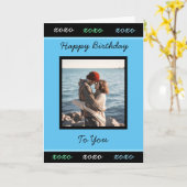 Gelukkige verjaardag om je foto toe te voegen kaart (Gele Bloem)