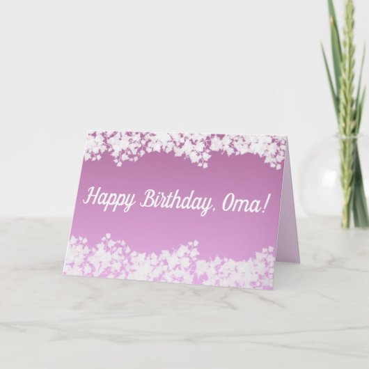 Gelukkige Verjaardag, Oma! Kaart (Voorkant)