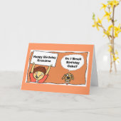 Gelukkige verjaardag oma, ruik ik... kaart (Gele Bloem)