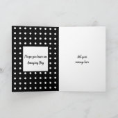 Gelukkige Verjaardag Oma zwart-wit foto Kaart (Binnen)