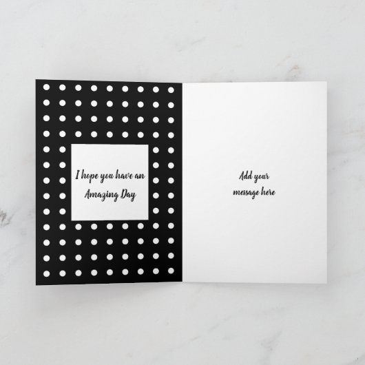 Gelukkige Verjaardag Oma zwart-wit foto Kaart (Binnen)