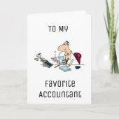 GELUKKIGE VERJAARDAG OMDAT JE FAV ACCOUNTANT "TELT KAART (Voorkant)