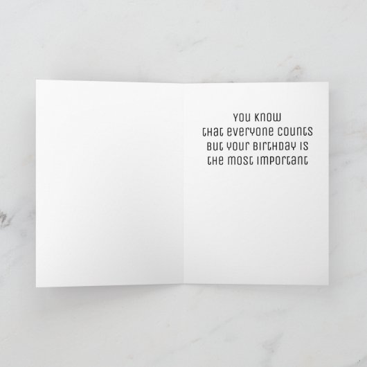 GELUKKIGE VERJAARDAG OMDAT JE FAV-MEDEWERKER "TELT KAART (Binnen)