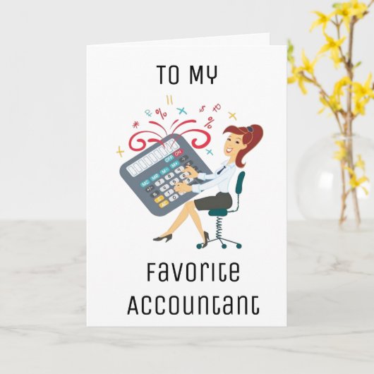 GELUKKIGE VERJAARDAG OMDAT JE "TELT" FAV ACCOUNTAN KAART (Gele Bloem)