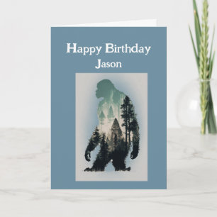 Gelukkige Verjaardag One of a Kind Sasquatch Big F Kaart