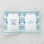 Gelukkige Verjaardag Oom blauw en grijs foto Kaart