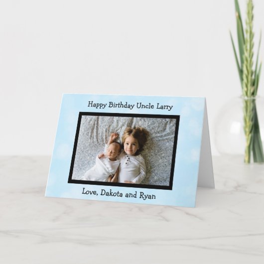 Gelukkige Verjaardag Oom Fotokaart Kaart (Voorkant)