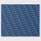 Gelukkige Verjaardag op blauw Cadeaupapier (Vlak)