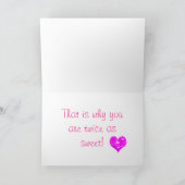 Gelukkige verjaardag op de Valentijnsdag Feestdagen Kaart (Binnen)