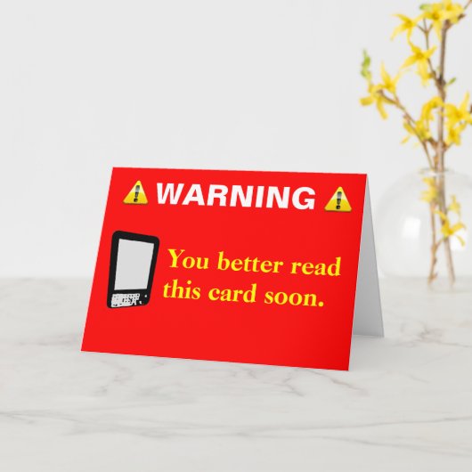 Gelukkige verjaardag op een eBook Kaart (Gele Bloem)