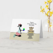 Gelukkige Verjaardag op Groundhog Day-Retro Girl Kaart (Gele Bloem)