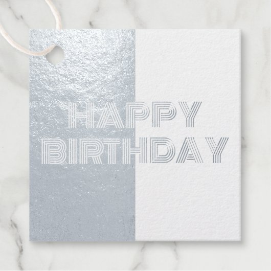 Gelukkige Verjaardag Op Kunst Eenvoudig Minimaal C Bedankjes Labels (Voorkant)