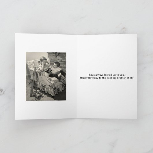 Gelukkige verjaardag op mijn Big Brother-kaart Kaart (Binnen)