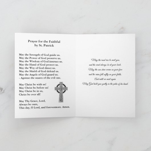 Gelukkige verjaardag op St. Patrick's Day Shamrock Kaart (Binnen)