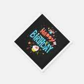 Gelukkige Verjaardag op Zwart Servet (Hoek)