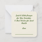 Gelukkige verjaardag opa notitiekaartje (Achterkant)