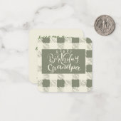 Gelukkige verjaardag opa notitiekaartje (Voorkant / Achterkant in situ)