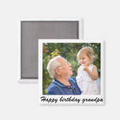 Gelukkige verjaardag opa personaliseren foto magneet (Voorkant / Achterkant)