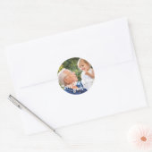 Gelukkige verjaardag opa personaliseren foto ronde sticker (Envelop)