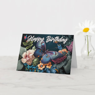 Gelukkige verjaardag   ophisticated Butterfly artw Kaart